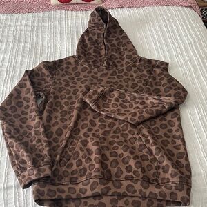 Brown Leopard Print Women’s Hoodie